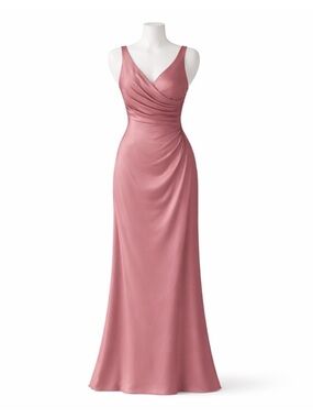 Size 14 Sorella Vita Women’s Dusty Rose Satin Bridesmaid Wedding Guest Dress